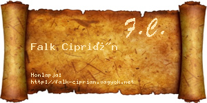 Falk Ciprián névjegykártya